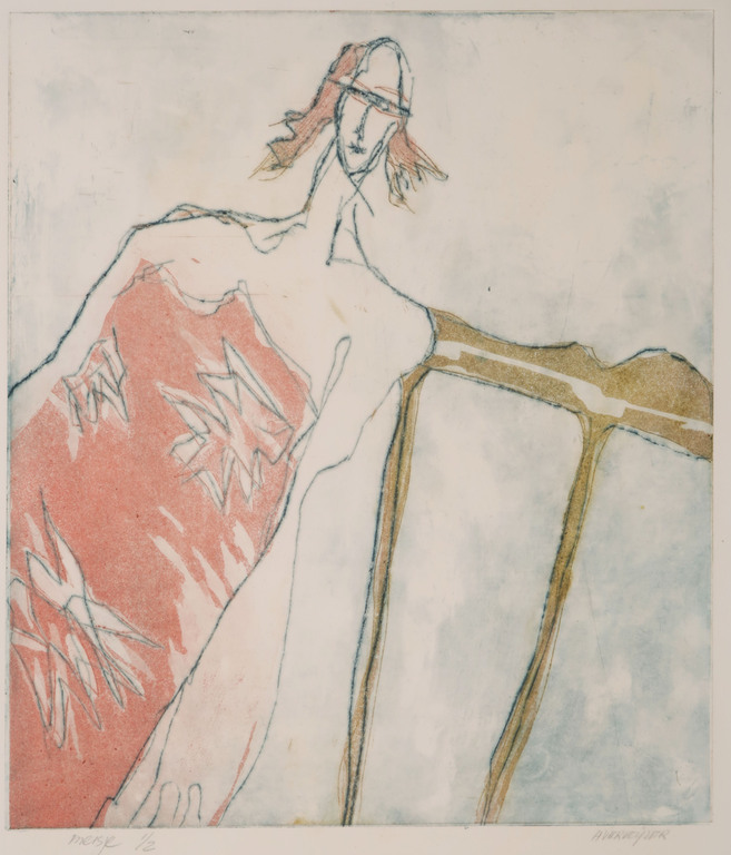 Henk Vierveijzer: Ets en Aquatint, Meisje kopen? Bied vanaf 35!