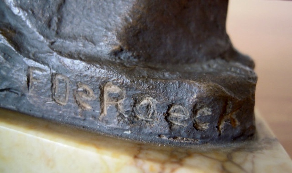 Beeldje Frans de Roeck - 1889 -1968 - Antwerpen 16 cm = gesigneerd kopen? Bied vanaf 100!