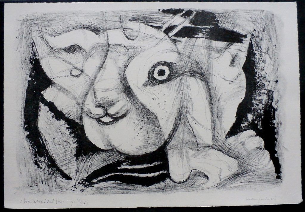 Christiaan de Moor - litho: kattenfantasie kopen? Bied vanaf 49!