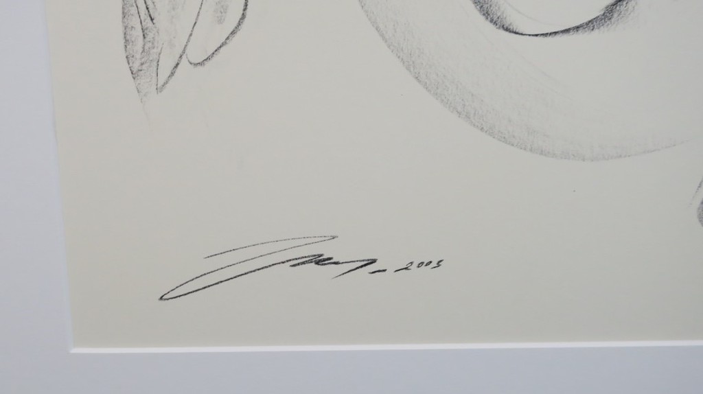 Tjavdar Iliev: Krijttekening, Vrouw en vogel kopen? Bied vanaf 50!