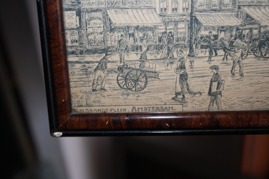 Rembrandts plein Amsterdam van Eug Rensburg kopen? Bied vanaf 35!