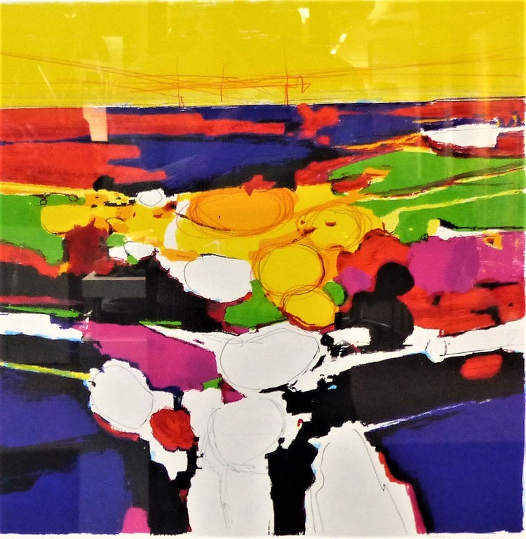 Frank Lejeune,Zeefdruk op papier, Ingelijst, First visit Veuls les Roses kopen? Bied vanaf 100!