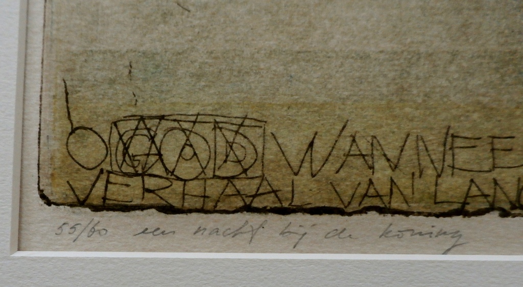 Michel van Overvoorde ets: Een nacht bij de koning - 1978 kopen? Bied vanaf 50!