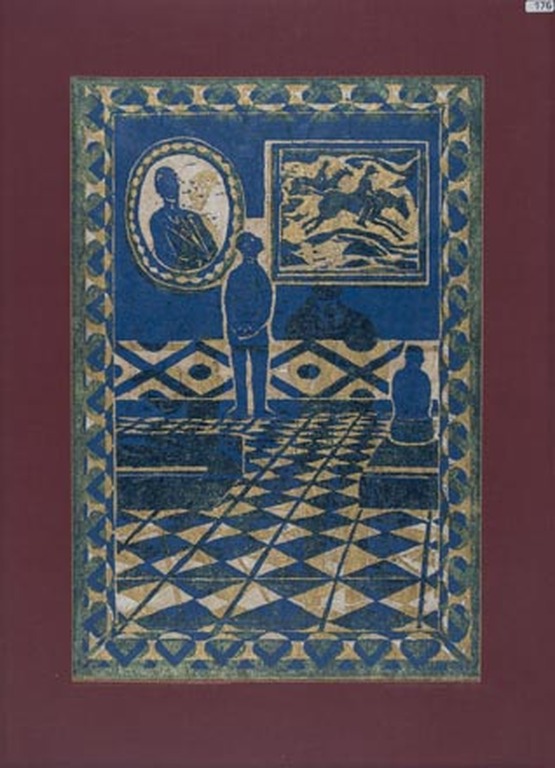ANTOINETTE GISPEN - " MUSEUM" Linosnede, in passepartout verkocht voor € 65!