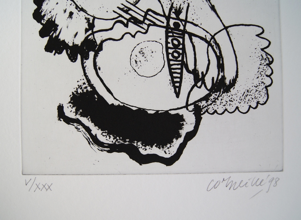 Corneille gesigneerde ets uit 1998.  kopen? Bied vanaf 150!