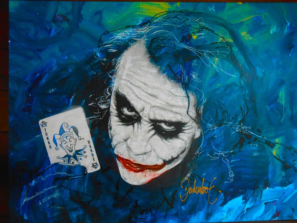 Handbewerkte Joker (blue) van Donkersloot op linnen. kopen? Bied vanaf 600!