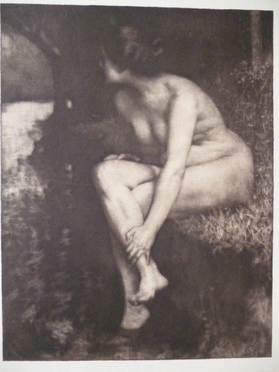 Max Pietschmann - mezzotint - De baadster verkocht voor € 60!