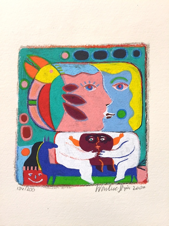 Wouter Stips | Jonge Ouders | Zeefdruk | 134 van 200 kopen? Bied vanaf 40!