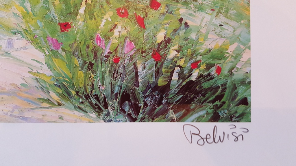 MARCEL BELVISI - UN SEUL CYPRÈS AU MILLE DES FLEURS, grote litho, handgesigneerd kopen? Bied vanaf 1!