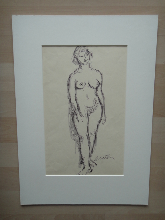 Gerard Schäperkötter , tekening, portret van naakte vrouw kopen? Bied vanaf 35!