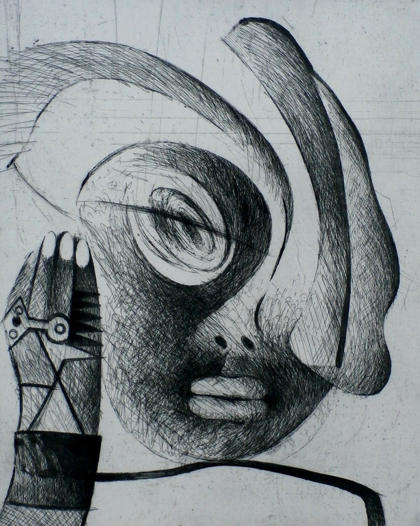 Martin Engelman - ets - 1969 verkocht voor € 55!