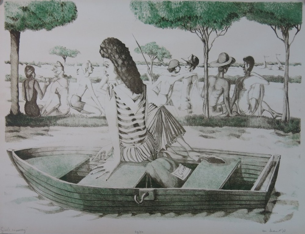 Cees Landsaat: Litho, Gina's snipperdag verkocht voor € 39!