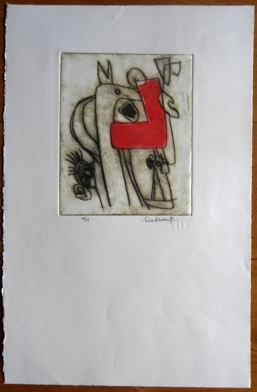 Jan Cobbaert: compositie 1 , zeldzame kleurets verkocht voor € 199!