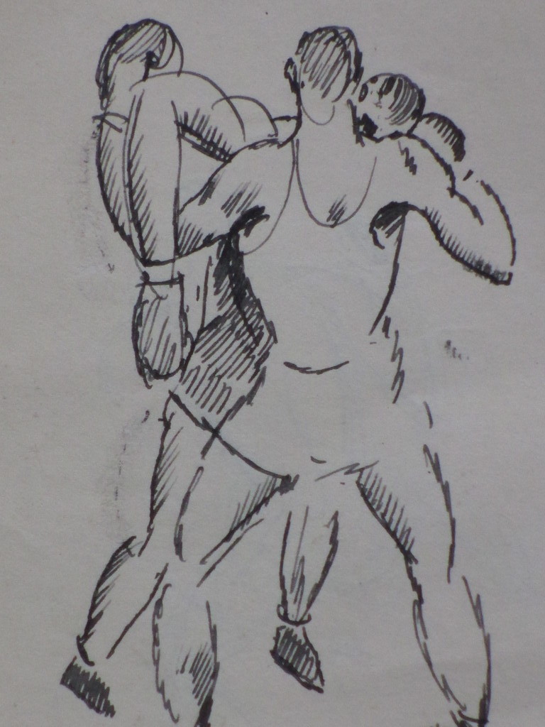Herman Bieling, Boksers, Inkttekening kopen? Bied vanaf 35!
