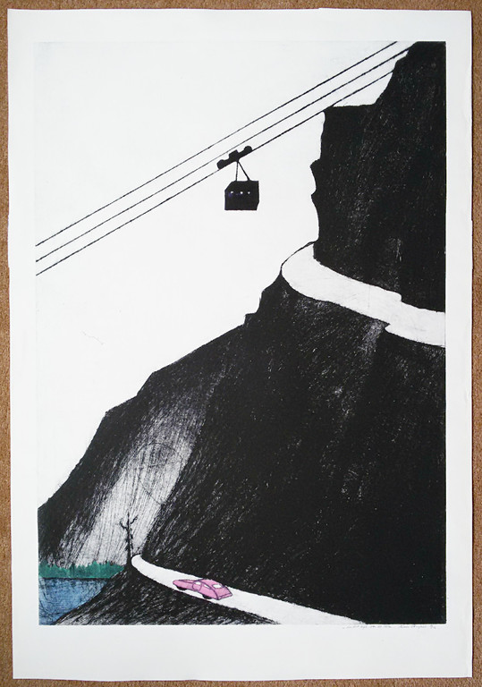 Wim Compier - In het rijk van de rem, met de hand ingekleurde ets (groot) kopen? Bied vanaf 50!