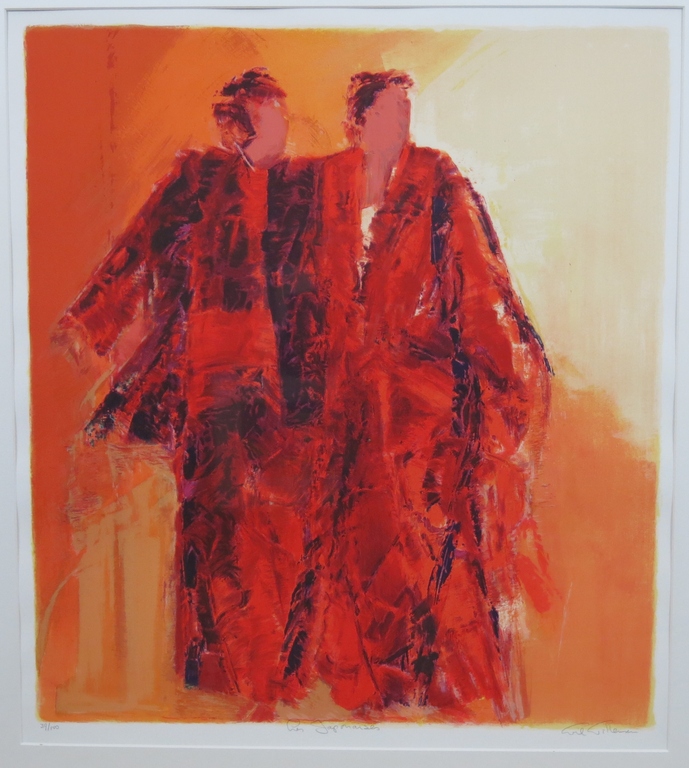 Wil Willemsen: Litho, Les Japonaises - Ingelijst (groot) verkocht voor € 100!