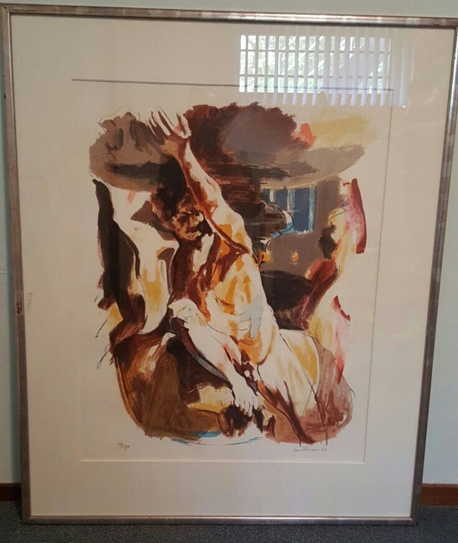 Lou Thissen: Zeefdruk, Zonder Titel - Ingelijst kopen? Bied vanaf 10!