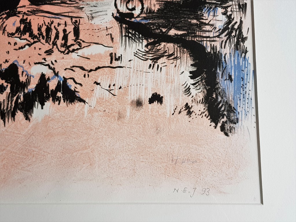 Nour Edinne Jarram - Litho - Gesigneerd 93 kopen? Bied vanaf 1!