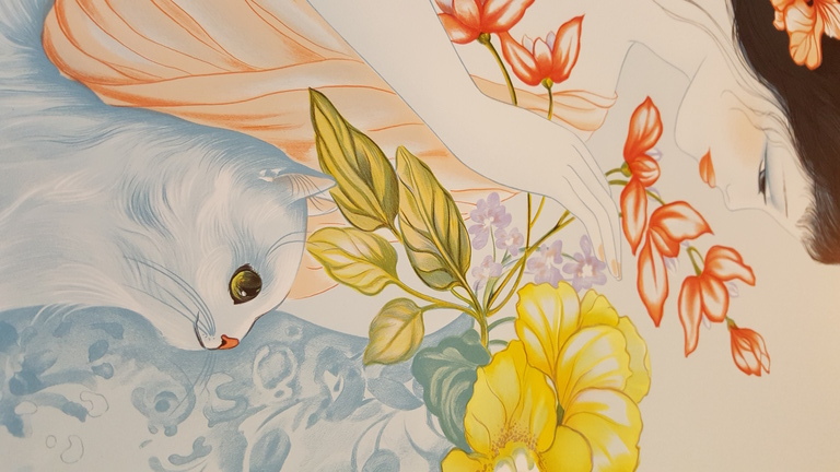 Jeune fille au chat et au vase blue - lithografie - gesigneerd en genummerd kopen? Bied vanaf 10!