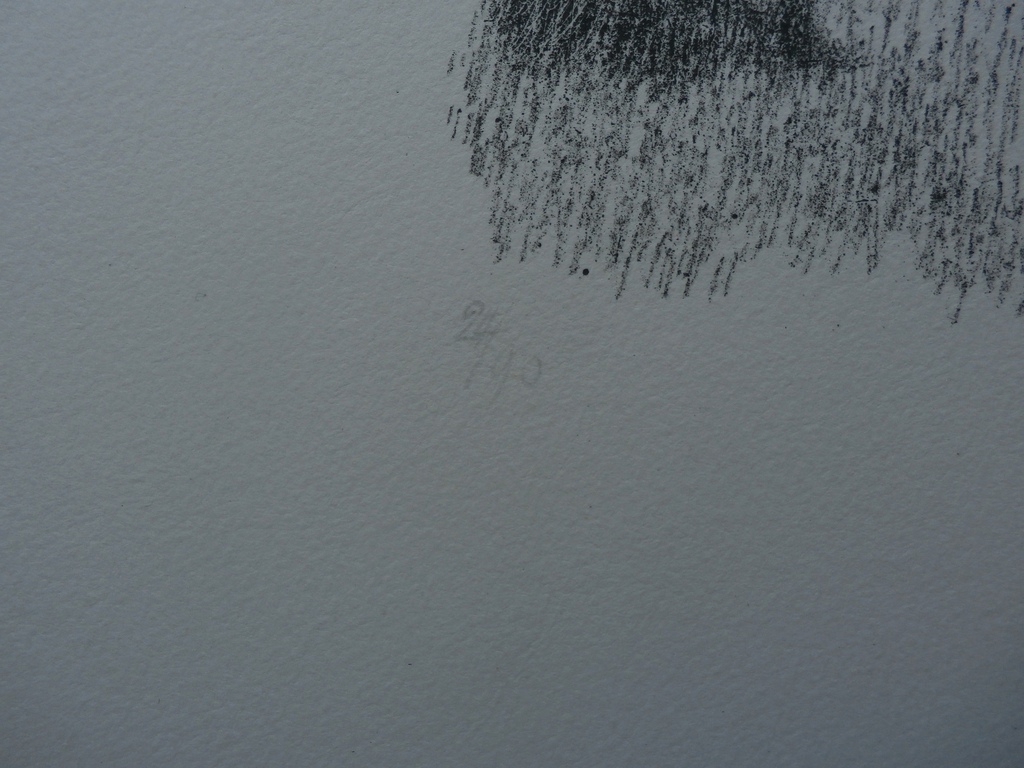 Metten Koornstra - Litho: 2 figuren in landschap - 1969 kopen? Bied vanaf 45!