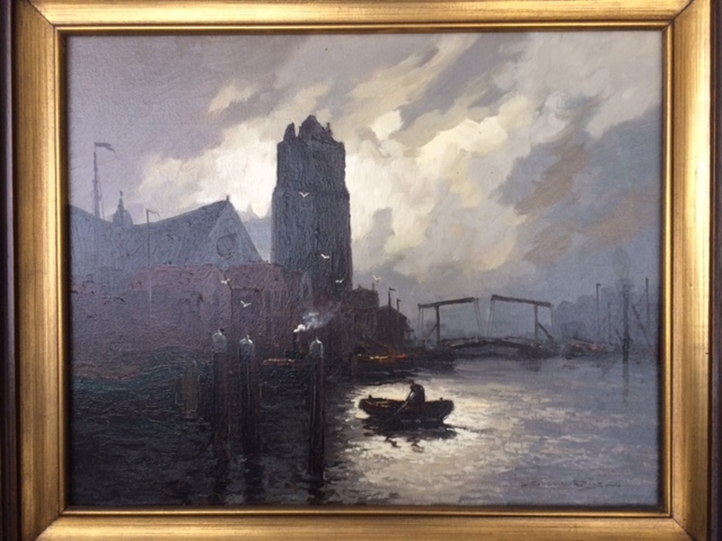 Jos van Dijk ( 1913 - 2000) - Stadsgezicht kopen? Bied vanaf 80!