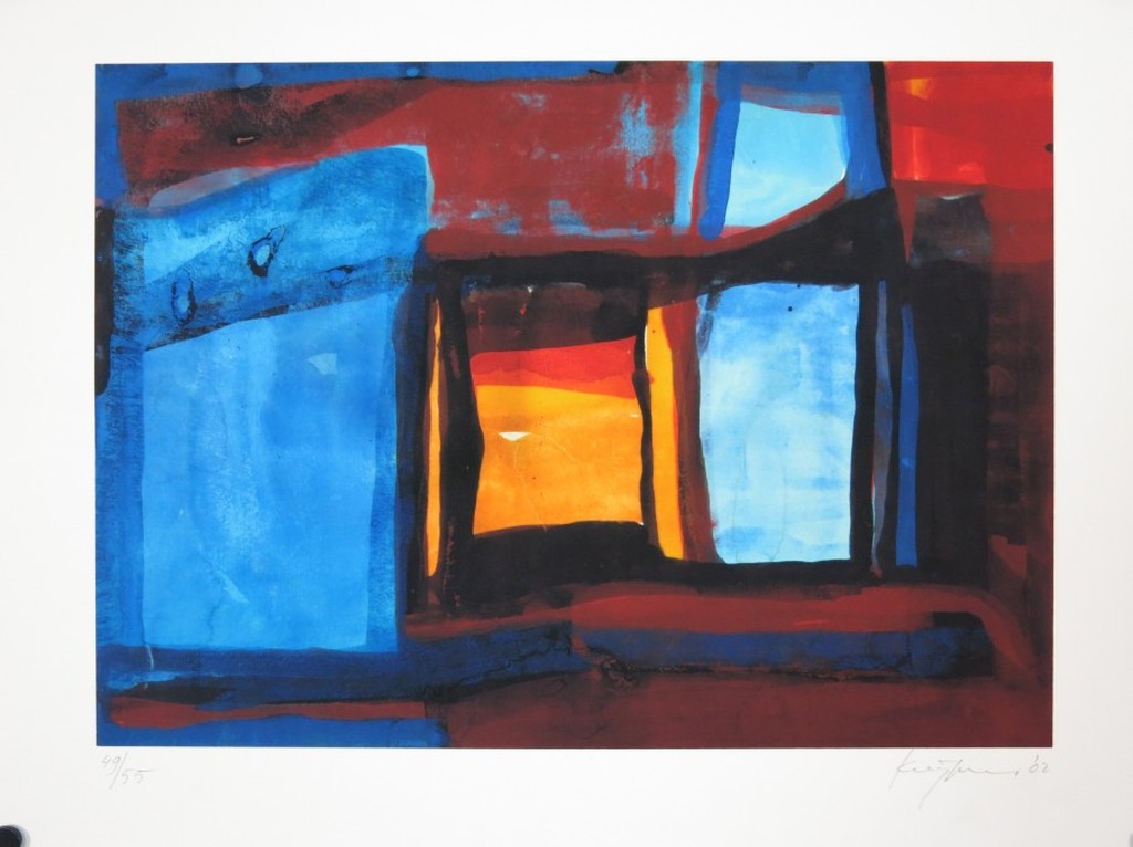 Theo Kuijpers: Litho, Z.T. blauw/rood/geel kopen? Bied vanaf 1!