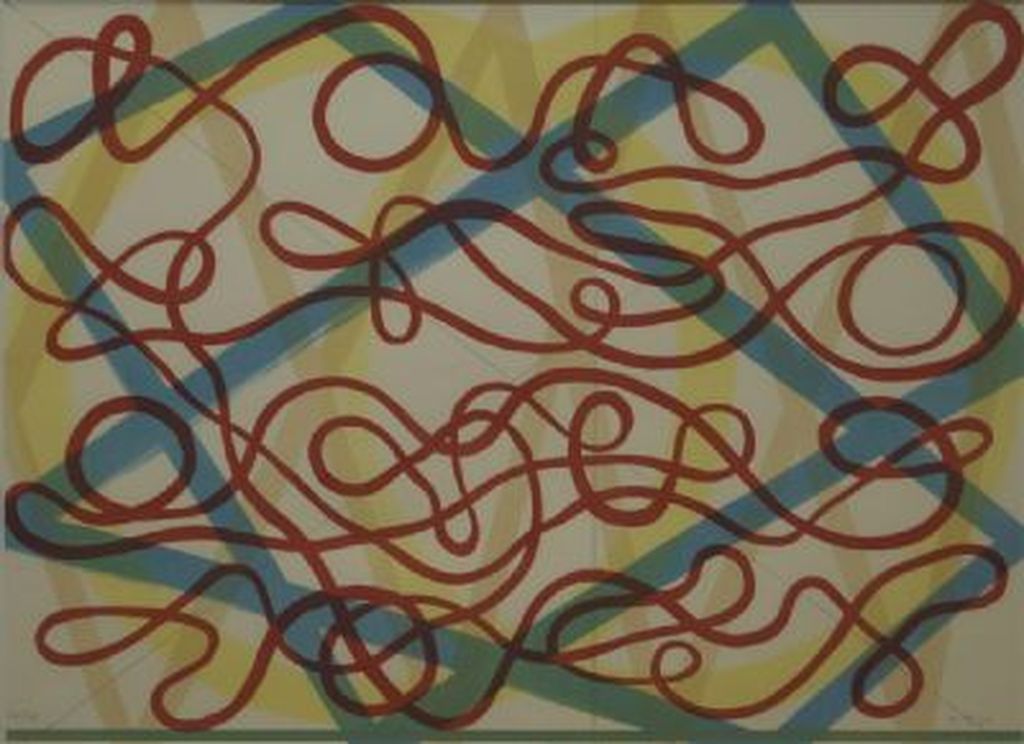 TOON TEEKEN   Gr Zeefdruk   LABYRINTH uit 1995  Handgesigneerd kopen? Bied vanaf 45!