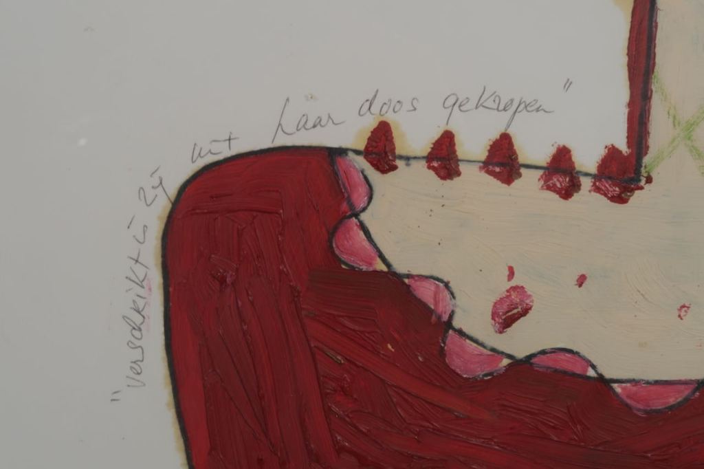 Meertje Kaal: Olieverf op karton, Verschrikt is zij uit haar... - Ingelijst kopen? Bied vanaf 1!