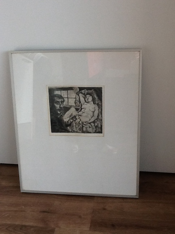 Zelfportret met model van  Fer Hakkaart ets aquatint kopen? Bied vanaf 50!