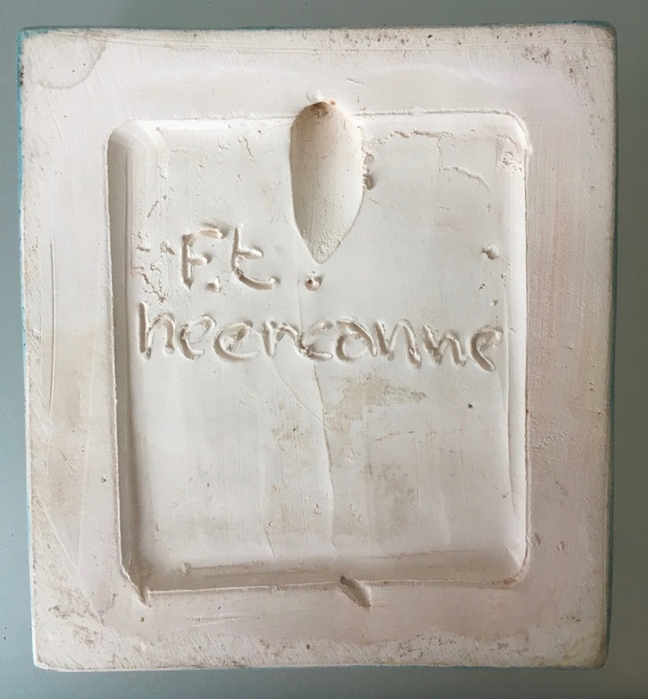 Frans Tuinstra Neercanne (1923-2006)  -  Relief tegel 'Ram' - gesigneerd kopen? Bied vanaf 5!