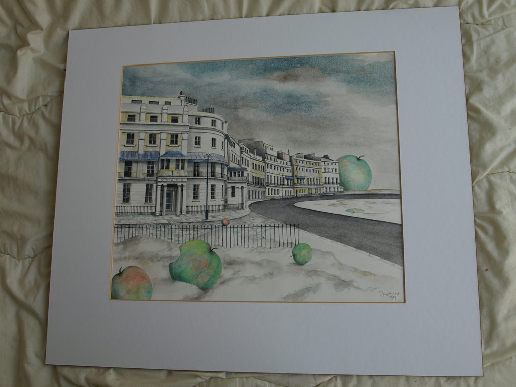 Jaap ten Kate : Tekening / aquarel – Appels – gesigneerd - 1987 kopen? Bied vanaf 1!