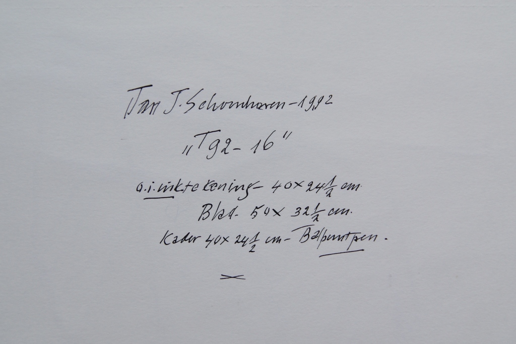 Jan Schoonhoven Oost-Indische inkt tekening T92-16 - 1992 kopen? Bied vanaf 2400!