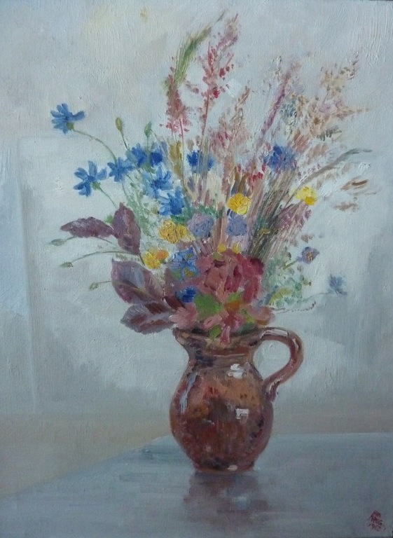 HAN KRUG - Stilleven - olieverf op doek 1962 verkocht voor € 50!