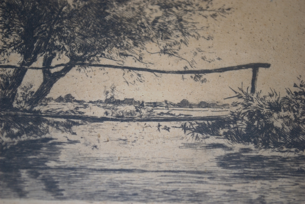 Ids Wiersma en L.W.de Jonge - 2 handgesigneerde etsen, Friesland en Groningen kopen? Bied vanaf 120!