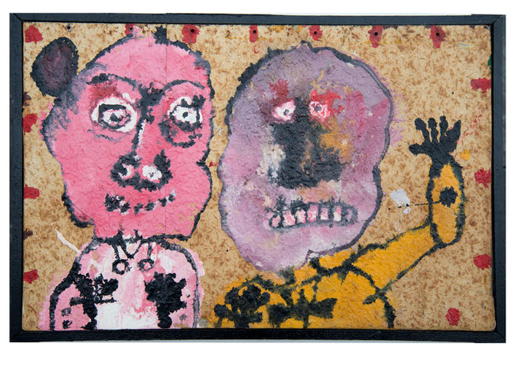 Rik van Iersel - Two kids - acryl op papier op board - 1984 kopen? Bied vanaf 275!