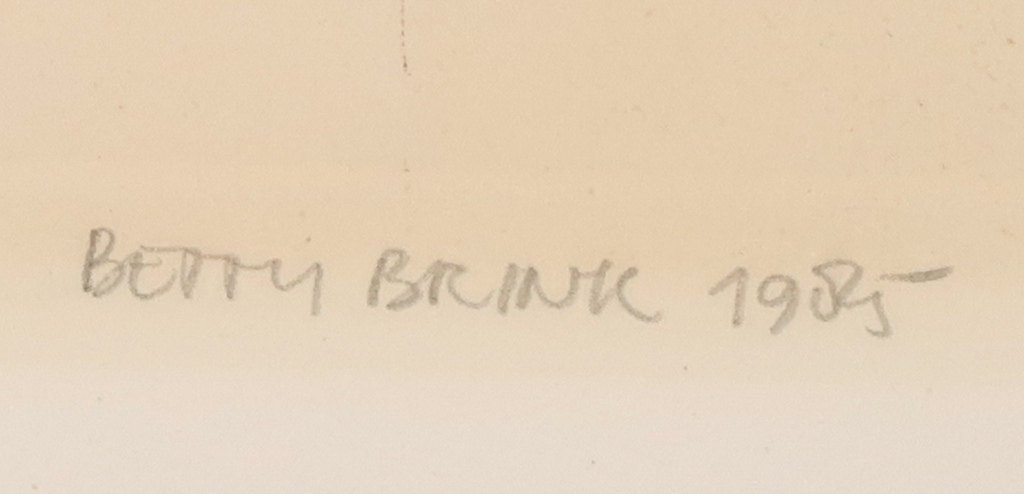 Betty Brink: Ets en aquatint, Vlaggezicht II kopen? Bied vanaf 1!