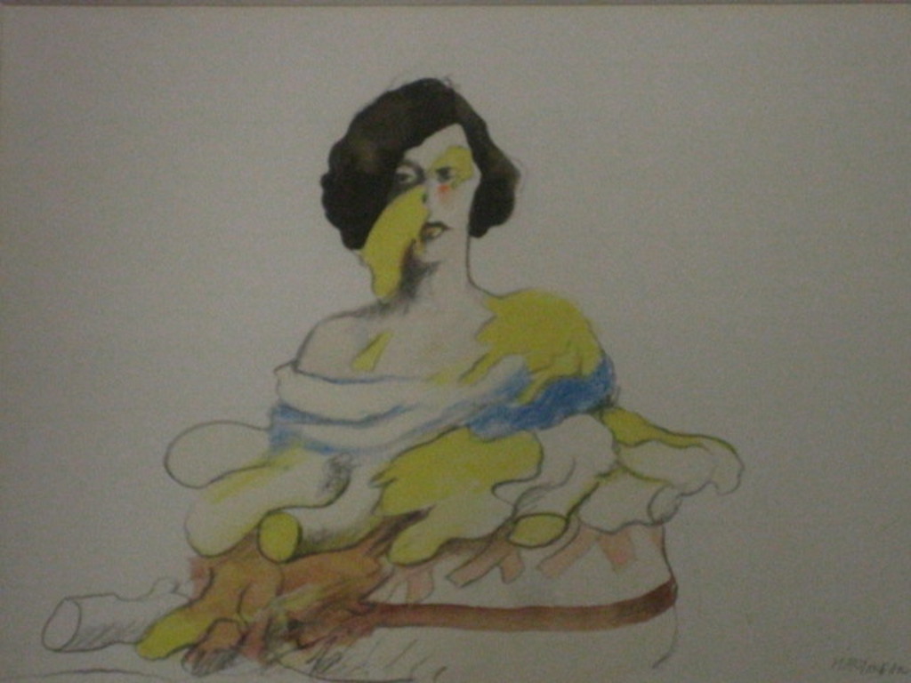Anton Martineau (1926-) vroege aquarel "vrouw in geel" gesigneerd kopen? Bied vanaf 1!