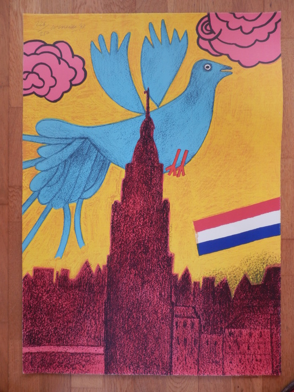 CORNEILLE  Groot Litho uit 1993 Titel Onbekend verkocht voor € 95!