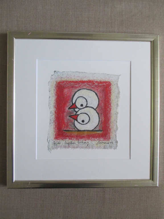Hans Innemee, ingelijste grafiek, "Together Looking" 2000 kopen? Bied vanaf 70!