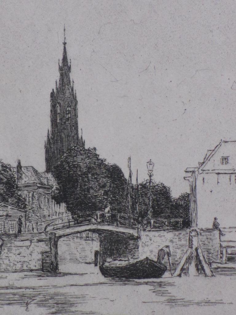 Philip Zilcken, Het Mallegat Delft, Litho kopen? Bied vanaf 45!