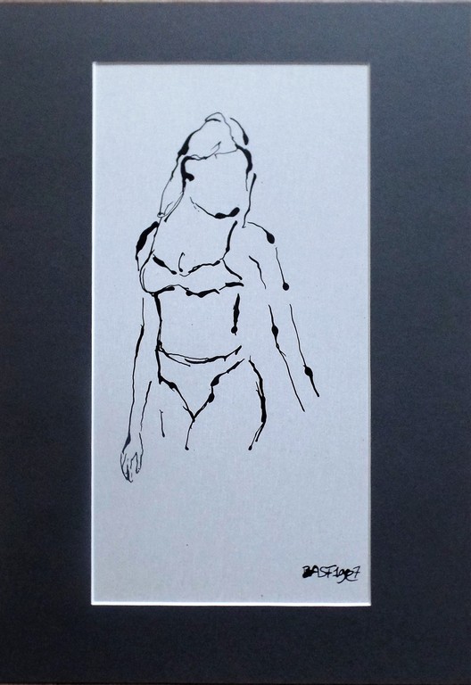 Bas Fontijn  (1978 )  -  Tekening  2 x  -  Erotisch Model  kopen? Bied vanaf 1!