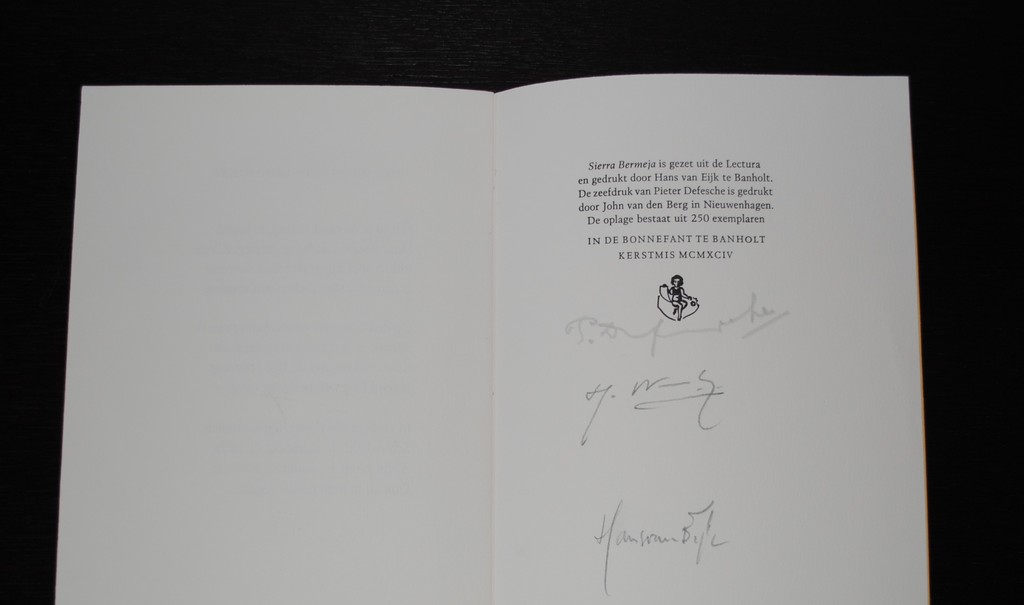 Sierra Bermeja: zeefdruk P. Defesche + 3 gedichten H. v.d. Waarsenburg - 1994 kopen? Bied vanaf 15!