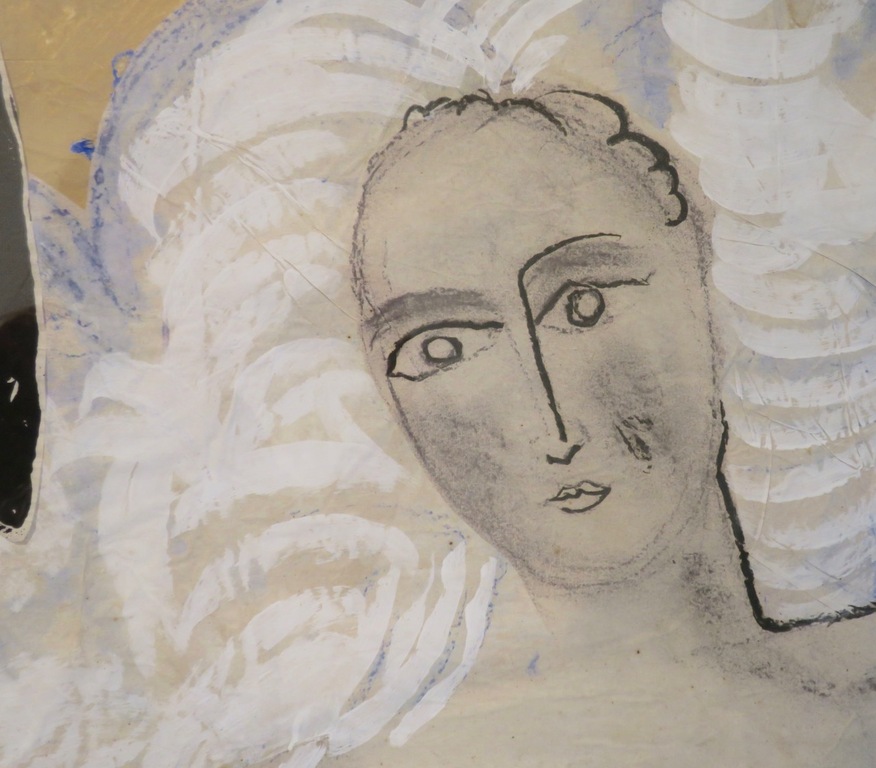 Jean Bilquin: Acryl en Collage, Angst - Ingelijst (Zeer groot) kopen? Bied vanaf 600!