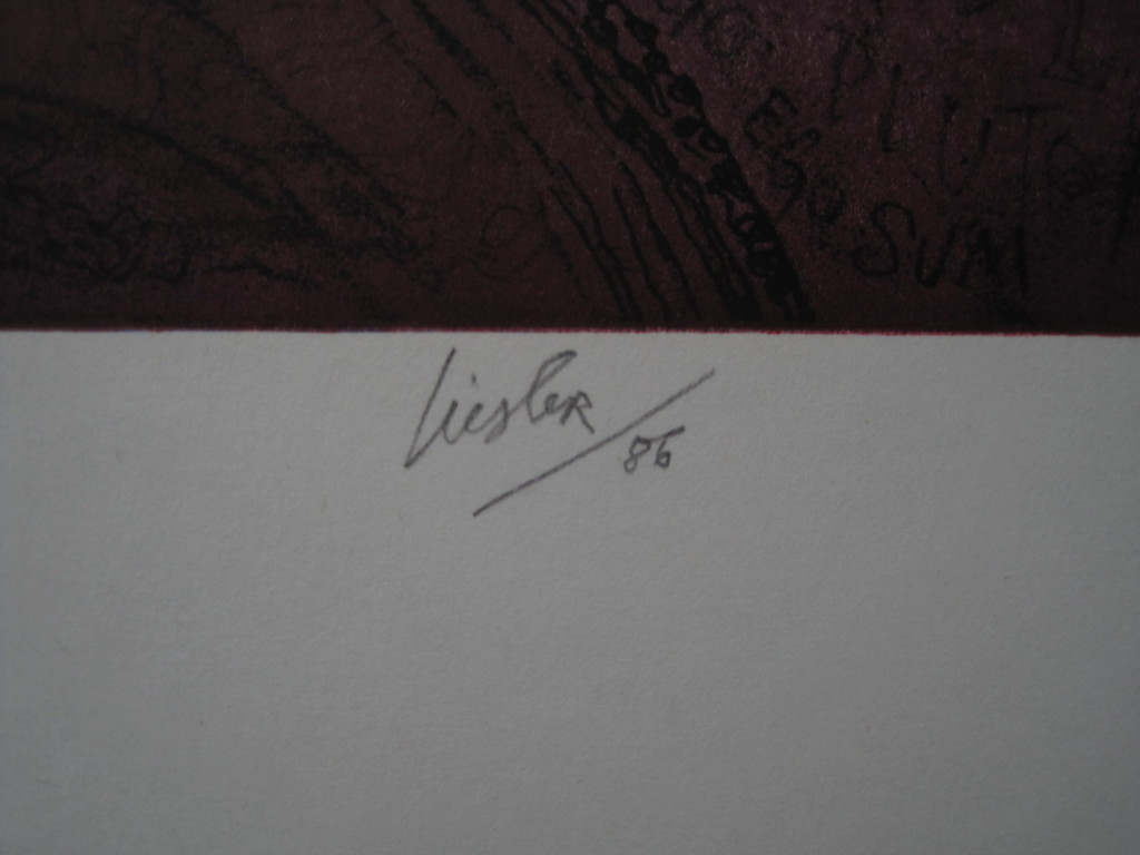 Tsjechisch surrealist Josef Liesler 1912-2005 Litho "VlinderVrouw" gesigneerd  kopen? Bied vanaf 1!