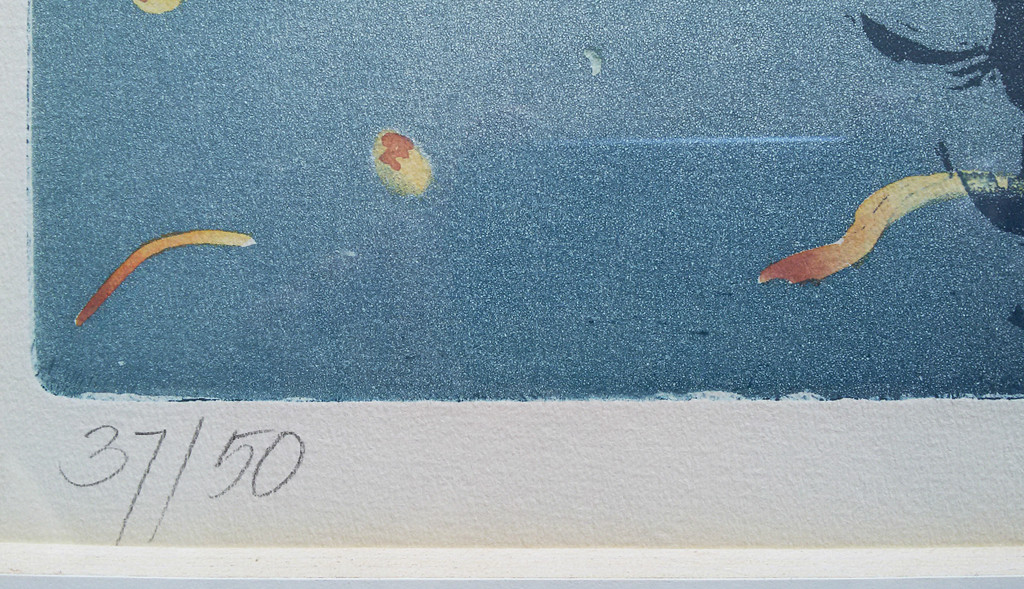 Sjoerd Bakker - Tropisch landschap, aquatint ets (ingelijst) kopen? Bied vanaf 1!