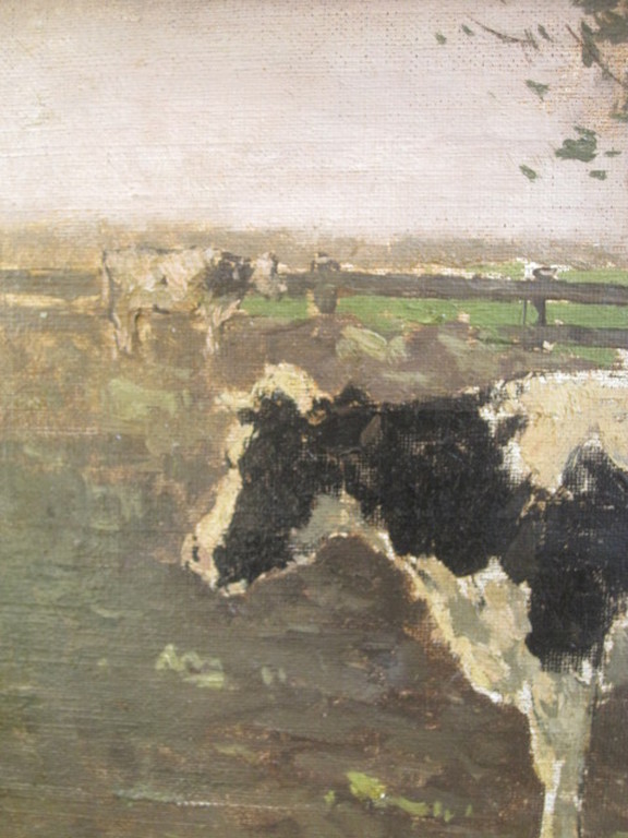 Pieter de Regt 1877-1960 olieverf "Koeien in boslandschap" ca. 1920 gesigneerd kopen? Bied vanaf 1!