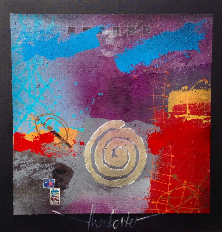 Theo koster , gemengde techniek, turbulance verkocht voor € 100!