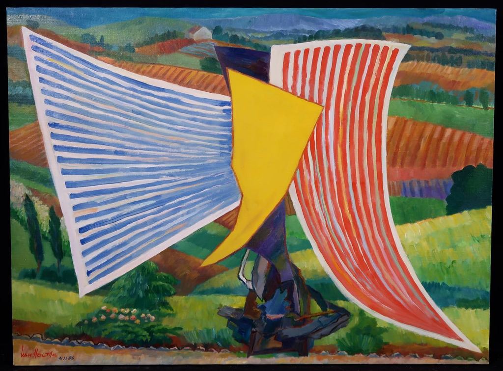 Jan van Holthe: Olieverf op doek, Paysage verkocht voor € 36!