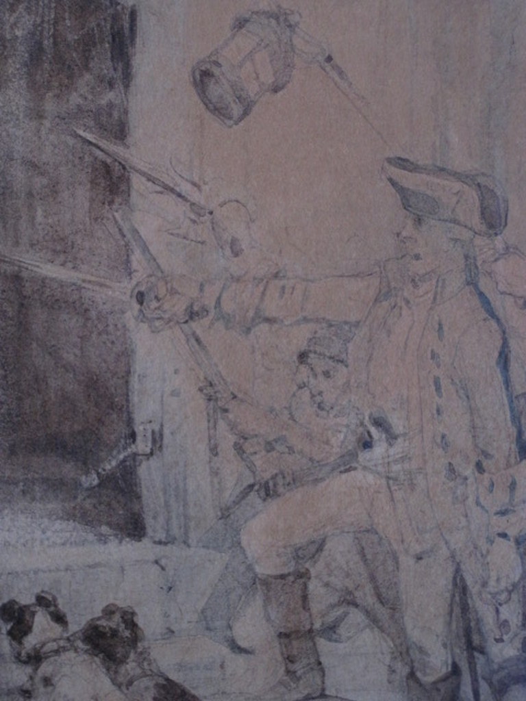 19e eeuwse historische aquarel "de Huiszoeking" van Ch.Rochussen 1814-1894 kopen? Bied vanaf 1!