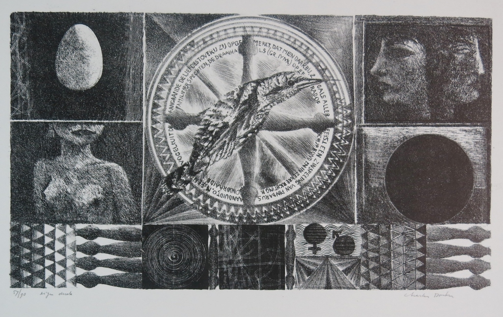 Charles Donker: Litho, Mensen, dieren en dingen  verkocht voor € 50!